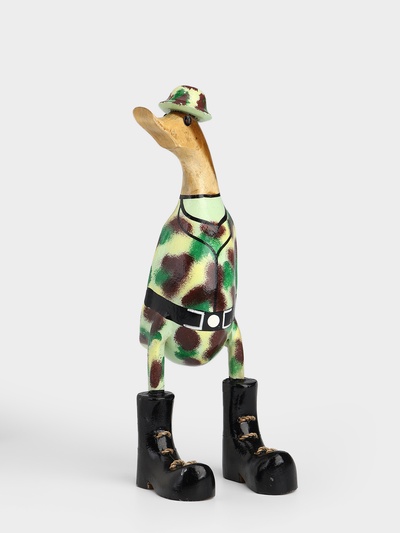 Сувенир «Утка-армеец», 27 см, дерево