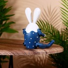 Сувенир "Кролик" висячие лапки, дерево 20 см, синий - Фото 4