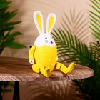 Сувенир "Кролик" висячие лапки, дерево 20 см, жёлтый - Фото 2