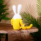 Сувенир "Кролик" висячие лапки, дерево 20 см, жёлтый - Фото 4