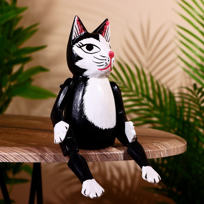 Сувенир «Кот» висячие лапки, дерево 25 см