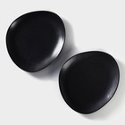 Тарелки Magistro Carbon, 21×18.5 см, фарфор, чёрные - Фото 3