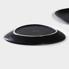 Тарелки Magistro Carbon, 21×18.5 см, фарфор, чёрные - Фото 5