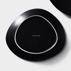 Тарелки Magistro Carbon, 21×18.5 см, фарфор, чёрные - Фото 6