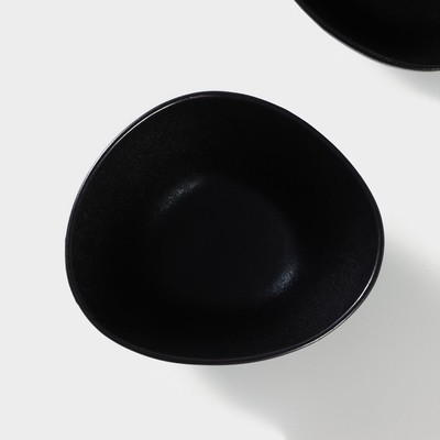 Салатники Magistro Carbon, набор 2 шт., 300 мл, 12×10.5 см, фарфор, чёрный