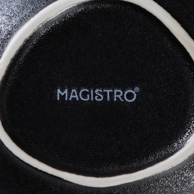 Салатники Magistro Carbon, набор 2 шт., 300 мл, 12×10.5 см, фарфор, чёрный