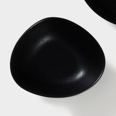 Салатники Magistro Carbon, набор 2 шт.,15.5×13.5 см, фарфор, чёрный