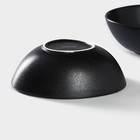 Салатник фарфоровый Magistro Carbon, 15,5×13,5 см, цвет чёрный - Фото 4