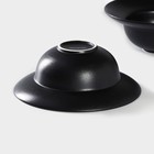 Тарелки для пасты Magistro Carbon, d=19.5 см, набор 2 шт., фарфор, чёрные - Фото 4