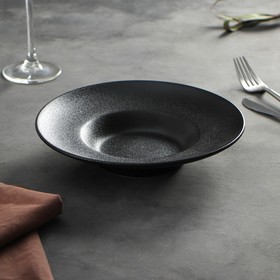 Тарелки для пасты Magistro Carbon, набор 2 шт., d=21 см, фарфор, чёрные 9395351
