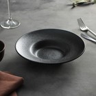 Тарелки для пасты Magistro Carbon, набор 2 шт., d=21 см, фарфор, чёрные 9395351 - фото 319917692