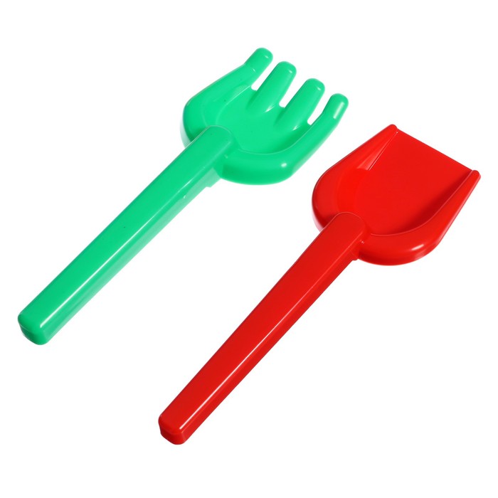 Песочный набор: ведёрко, лопатка, грабельки , 4 формочки 64050