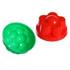 Песочный набор: ведёрко, лопатка, грабельки, 4 формочки - фото 24441904