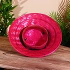 Бамбуковая шляпа 38 см розовая - Фото 3