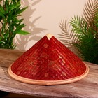 Бамбуковая шляпа 38 см бордовая - фото 22338460