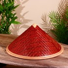 Бамбуковая шляпа 38 см бордовая - фото 22338462