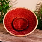 Бамбуковая шляпа 38 см бордовая - фото 22338463