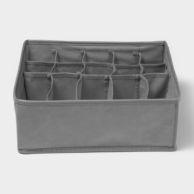 Органайзер для хранения белья «Смарт», 15 ячеек, 30×30×11 см, серый