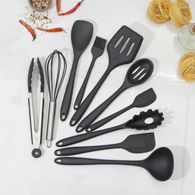 Набор кухонных принадлежностей Black, 10 предметов, цвет чёрный