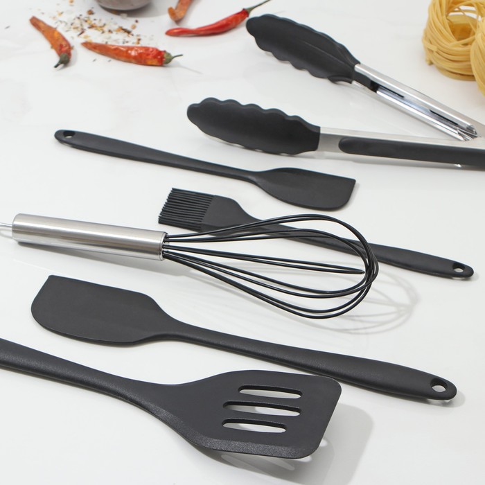 Набор кухонных принадлежностей Black, 6 предметов, цвет чёрный