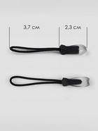 Язычок - пуллер для молнии, 2.3 см, 6×0.7 см, 10 шт., чёрный, прозрачный - Фото 3