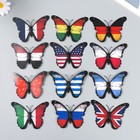 Магнит пластик "Бабочки. Флаг" набор 12 шт МИКС 10 см - фото 10619313