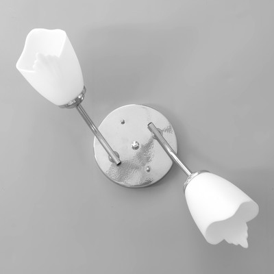 Люстра «Оникс» BayerLux, 2×15 Вт E27, хром, 50×15×15 см