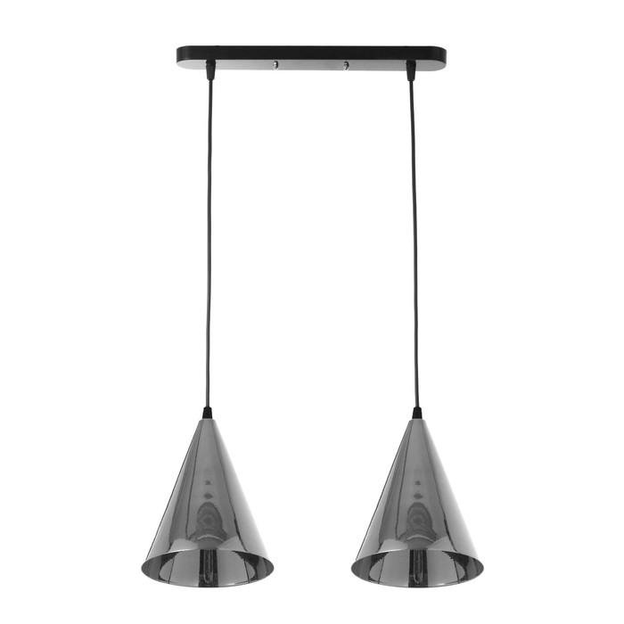 Светильник BayerLux Подвес BayerLux 2хЕ14 40 Вт хром d=16, h=20+60 см - Фото 1