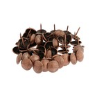 Гвозди ТУНДРА, декоративные, обивочные, 19×22 мм, медь, фасовка 50 шт. - Фото 3