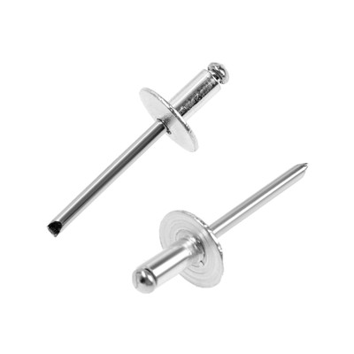 Заклепки вытяжные ТУНДРА krep, алюминий-сталь, увел.борт 14 мм, 4.8×12 мм, 50 шт.