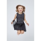 Платье Сабрина рост 128см (64), цвет серый, черное кружево - Фото 3