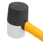 Киянка резиновая Denzel 11101, черно-белая, фибергласовая рукоятка c TPR покрытием, 225 г - Фото 3