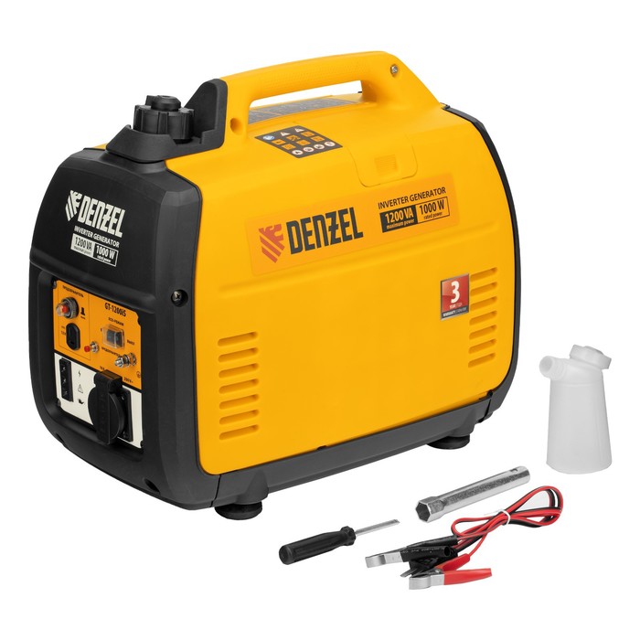 Генератор инверторный Denzel 94701, GT-1200iS, 1.2 кВт, 230 В, бак 2.4 л, ручной старт - фото 18619304 Генератор инверторный Denzel 94701, GT-1200iS, 1.2 кВт, 230 В, бак 2.4 л, ручной старт - фото 18619304