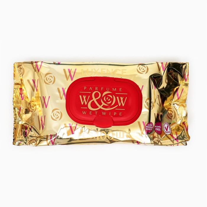 Влажные салфетки парфюмированные W&W Gold Parfume, 100 шт.
