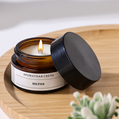 Ароматическая свеча в банке Hilton, соевый воск, 12 г