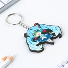 Брелок для ключей аниме «Девочка с голубыми волосами» деревянный - Фото 3