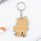 Брелок для ключей аниме «Девочка с ушками» деревянный, 4×5.5 см - Фото 4