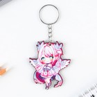 Брелок для ключей аниме «Девочка с крыльями» деревянный - Фото 2