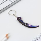 Брелок для ключей деревянный "Керамбит", космос, 2,5 х 7 см - Фото 3