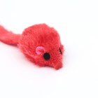 Игрушка для кошек "Мышь малая" цветная, 5 см, красная - Фото 4
