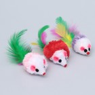 Игрушка для кошек «Малая мышь», с перьями, 5 см, фасовка 50 шт. - Фото 5