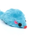 Игрушка для кошек "Мышь малая" цветная, 5 см, синяя - фото 6972960