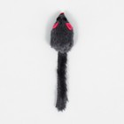 Игрушка для кошек «Малая мышь меховая», 5 см, искусственный мех, серая - Фото 3