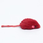 Игрушка для кошек «Малая мышь», 5 см, натуральный мех кролика, цвет МИКС - Фото 4