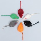 Игрушка для кошек «Малая мышь», 5 см, натуральный мех кролика, цвет МИКС - Фото 6