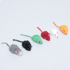 Игрушка для кошек "Малая мышь", натуральный мех кролика, 5 см, микс цветов - Фото 7