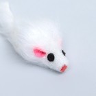 Мышь из искусственного меха, 5 см, белая - фото 6972995