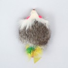 Мышь из натурального меха с хвостом из перьев, 5 см - Фото 3
