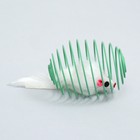 Игрушка "Мышь в шаре", 7 см, белая/зелёная - Фото 2