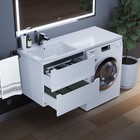 Тумба подвесная Uperwood, под раковину Uperwood Tanos 60, под стиральную машину, цвет белый/графит - Фото 3